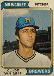 1974 Topps Baseball Cards      525     Clyde Wright